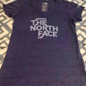 The North Face Women’s Purple Logo V Neck T-Shirt